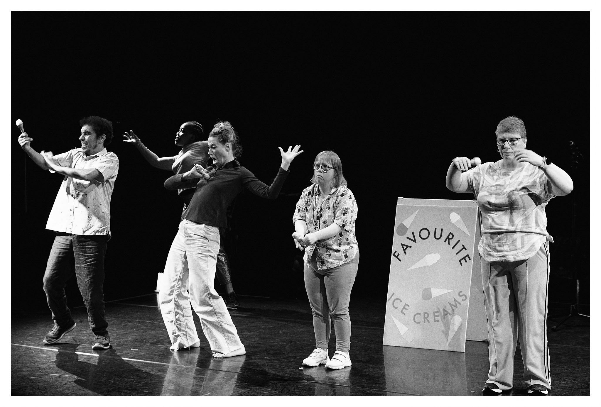 Corali dancers performing Super Hot Hot Dog at Pavillion Dance South West, Bournemouth